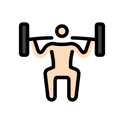 Pessoa Levantando Peso: Pele Clara para OpenMoji 16.0