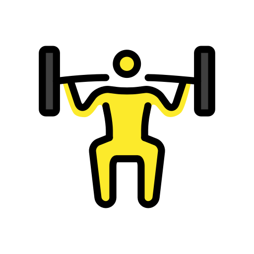 Person Lifting Weights for OpenMoji 16.0