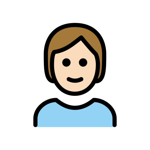 Дорослий: найсвітліший тон шкіри для OpenMoji 16.0