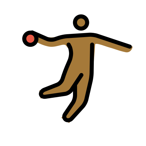 Handebol: Pele Morena Escura para OpenMoji 16.0