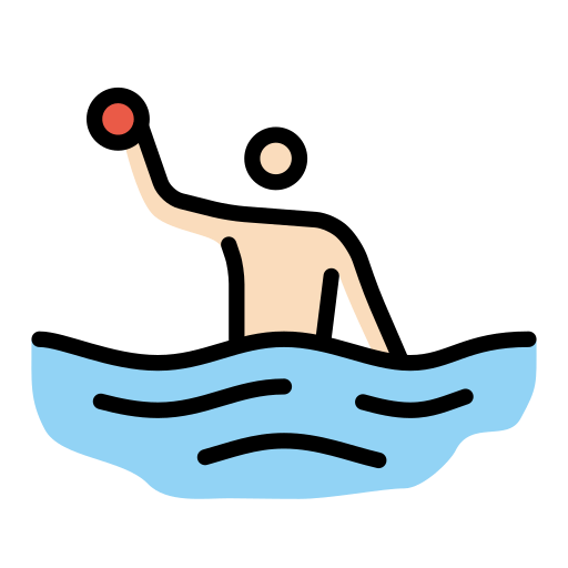 Водне поло: дуже світлий тон шкіри для OpenMoji 16.0