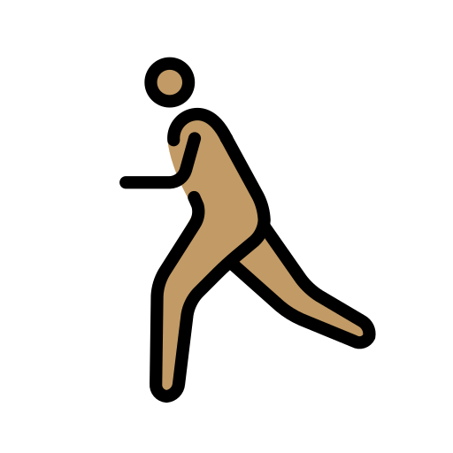 Людина біжить: середній тон шкіри для OpenMoji 16.0