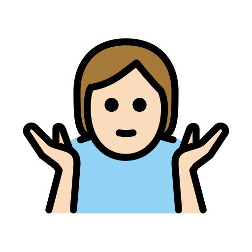 Pessoa Dando De Ombros: Pele Clara para OpenMoji 16.0