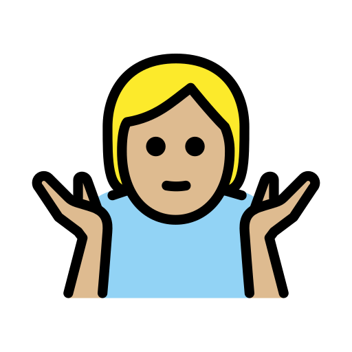 Pessoa Dando De Ombros: Pele Morena Clara para OpenMoji 16.0