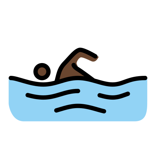 Pessoa Nadando: Pele Escura para OpenMoji 16.0