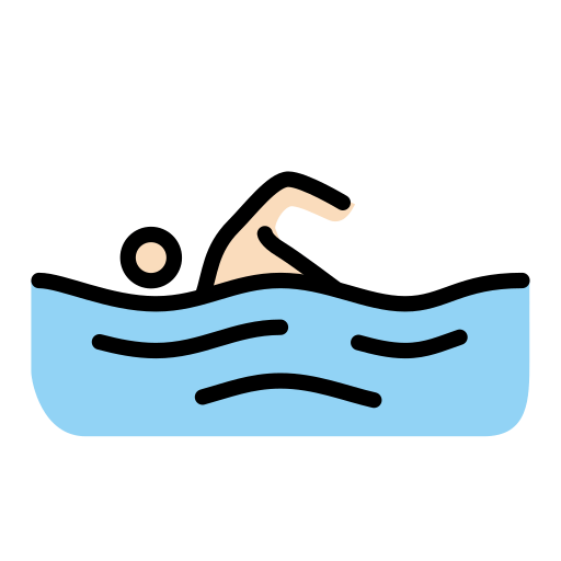 Плавание: очень светлый тон кожи для OpenMoji 16.0