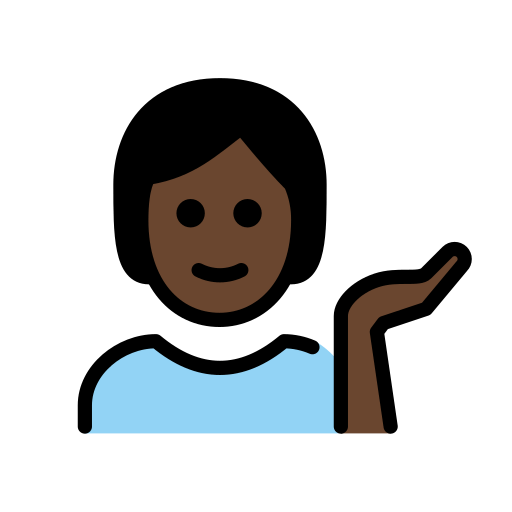 Pessoa Com A Palma Virada Para Cima: Pele Escura para OpenMoji 16.0