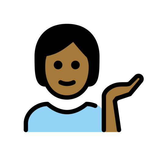 Pessoa Com A Palma Virada Para Cima: Pele Morena Escura para OpenMoji 16.0