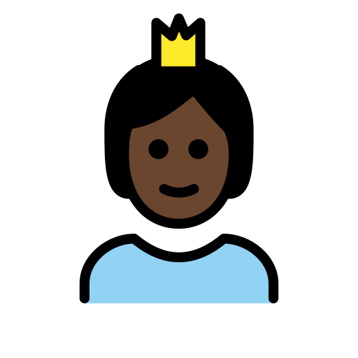 Pessoa Com Coroa: Pele Escura para OpenMoji 16.0