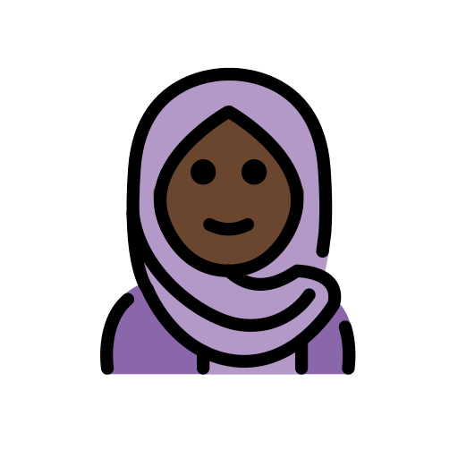 Mulher Com Véu: Pele Escura para OpenMoji 16.0