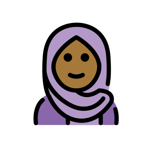 Mulher Com Véu: Pele Morena Escura para OpenMoji 16.0