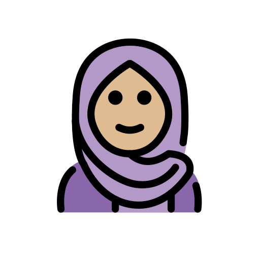 Mulher com véu de cabeça: Tom de Pele Medium-Light para OpenMoji 16.0