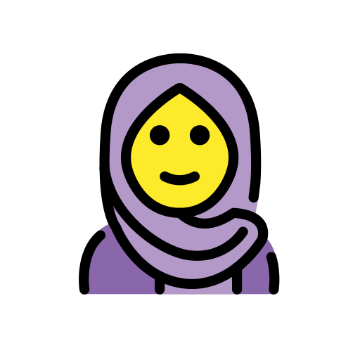Kobieta z chustą na głowie dla OpenMoji 16.0