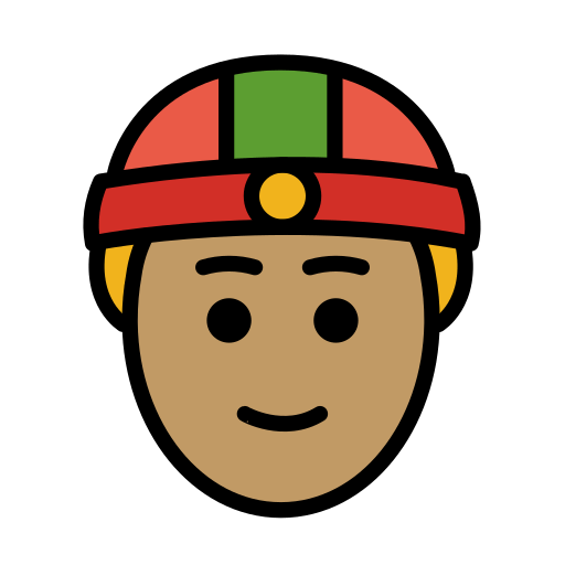 Homem De Boné: Pele Morena para OpenMoji 16.0