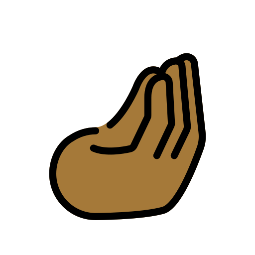 Dedos Comprimidos: Pele Morena Escura para OpenMoji 16.0