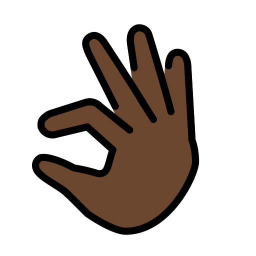 Mão Beliscando: Pele Escura para OpenMoji 16.0