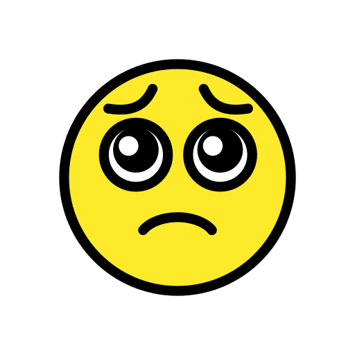 Pleading Face for OpenMoji 16.0