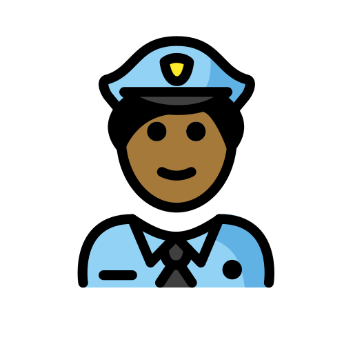 Policial: Pele Morena Escura para OpenMoji 16.0