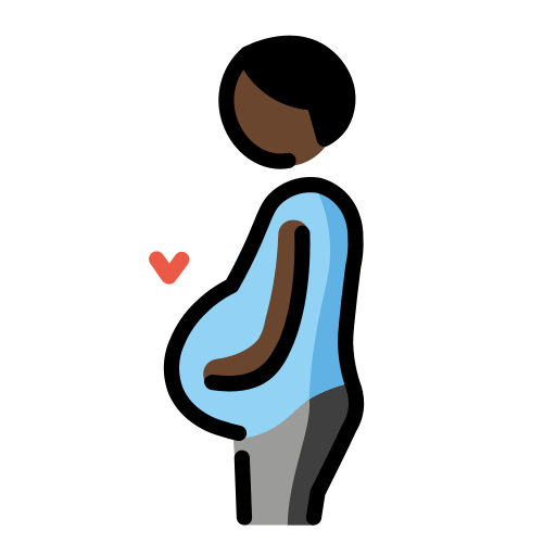 Pregnant Man: Dark Skin Tone for OpenMoji 16.0