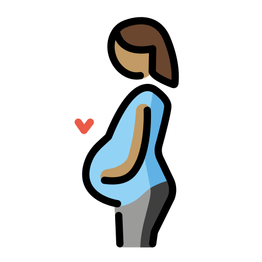 Grávida: Pele Morena para OpenMoji 16.0