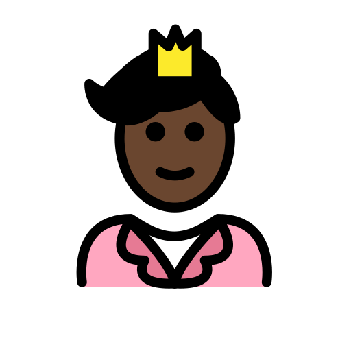 Príncipe: Pele Escura para OpenMoji 16.0