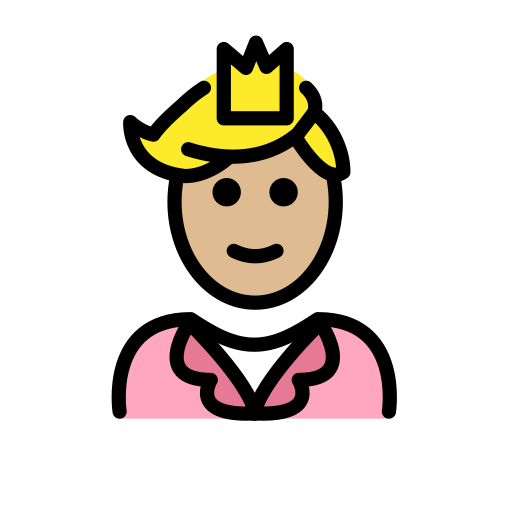 Príncipe: Pele Morena Clara para OpenMoji 16.0