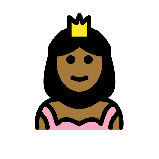 Princesa: Pele Morena Escura para OpenMoji 16.0