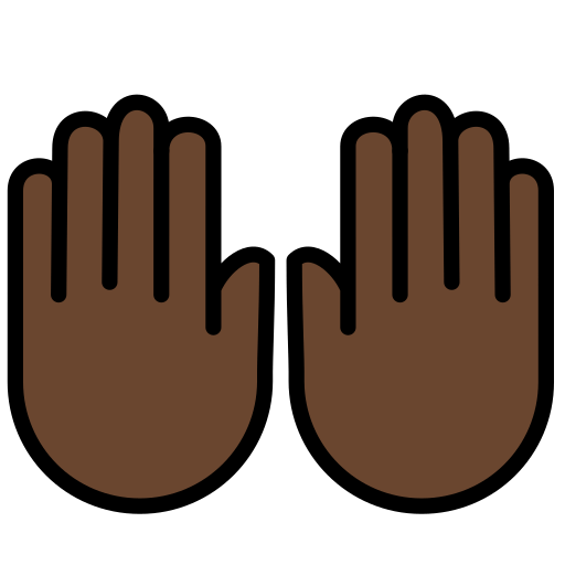 Mãos Para Cima: Pele Escura para OpenMoji 16.0