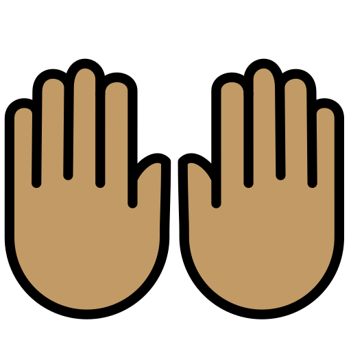 Mãos Para Cima: Pele Morena para OpenMoji 16.0