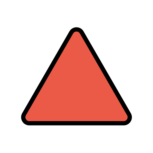 Triângulo Vermelho Para Cima para OpenMoji 16.0