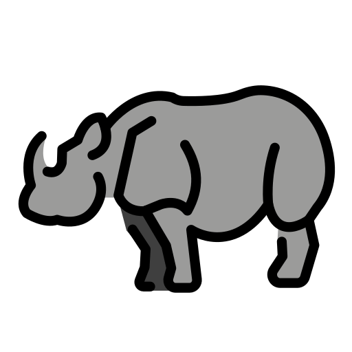 Rinoceronte para OpenMoji 16.0