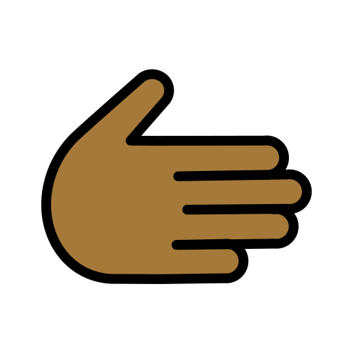 Mão Para A Direita: Pele Morena Escura para OpenMoji 16.0