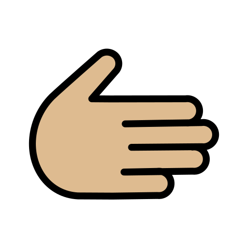 Рука праворуч: світлий тон шкіри для OpenMoji 16.0