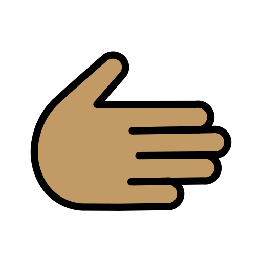Mão Para A Direita: Pele Morena para OpenMoji 16.0