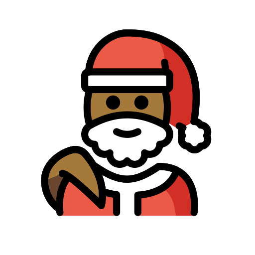 Papai Noel: Pele Morena Escura para OpenMoji 16.0