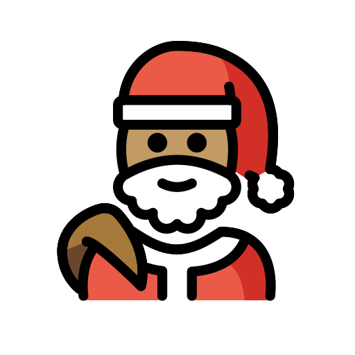 Papai Noel: Pele Morena para OpenMoji 16.0