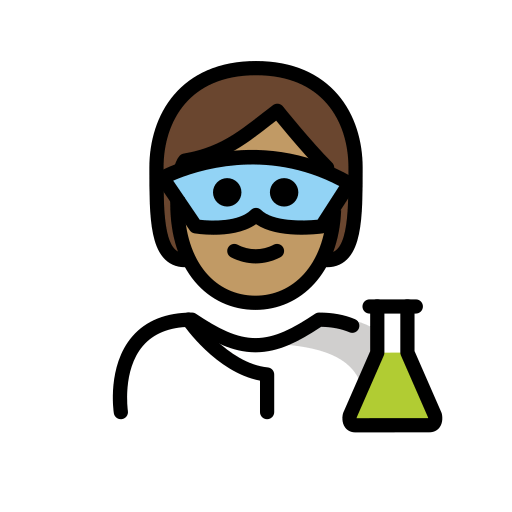 Вчений: середній тон шкіри для OpenMoji 16.0