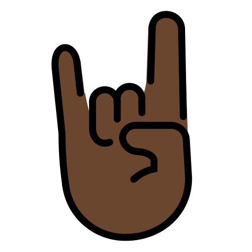 Saudação Do Rock: Pele Escura para OpenMoji 16.0