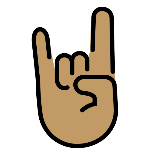 Рокерський жест: середній тон шкіри для OpenMoji 16.0