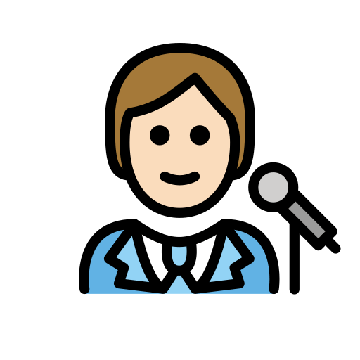 Співак: дуже світлий тон шкіри для OpenMoji 16.0