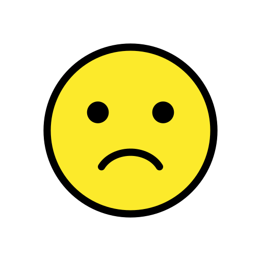 Rosto Meio Triste para OpenMoji 16.0