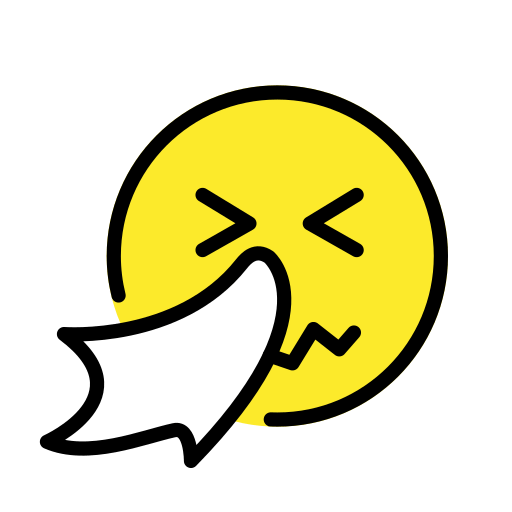 Rosto Espirrando para OpenMoji 16.0