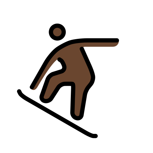 Praticante De Snowboard: Pele Escura para OpenMoji 16.0