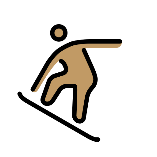 Praticante De Snowboard: Pele Morena para OpenMoji 16.0
