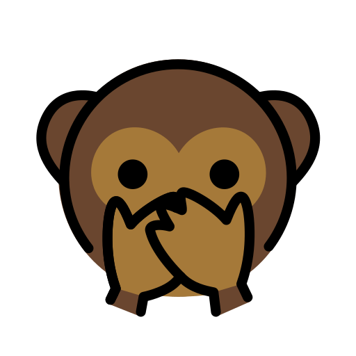 Macaco Que Não Fala Nada para OpenMoji 16.0