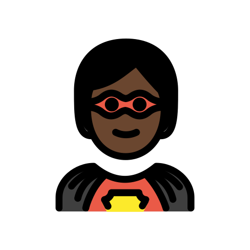 Super-Herói: Pele Escura para OpenMoji 16.0