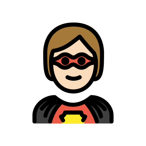 Super-Herói: Pele Clara para OpenMoji 16.0