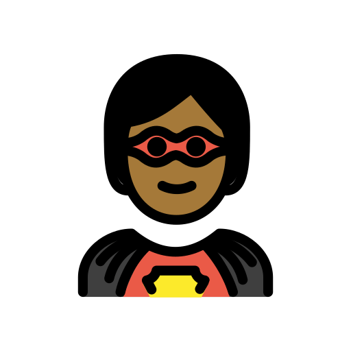 Super-Herói: Pele Morena Escura para OpenMoji 16.0