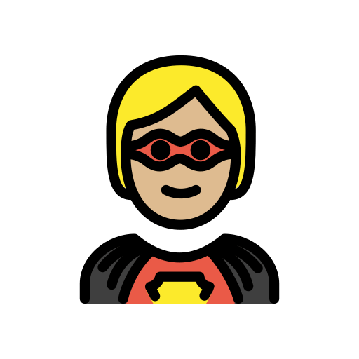 Super-Herói: Pele Morena Clara para OpenMoji 16.0