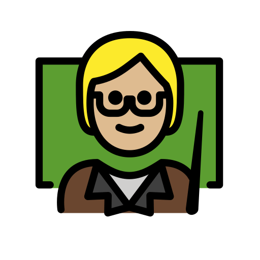 Педагог: світлий тон шкіри для OpenMoji 16.0